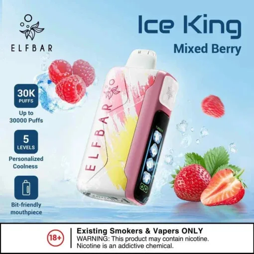 Elf Bar Ice King – Mixed Berries – 30K 30000 Puffs - Buy Authentic Vape in Goa - Vape Shop Goa