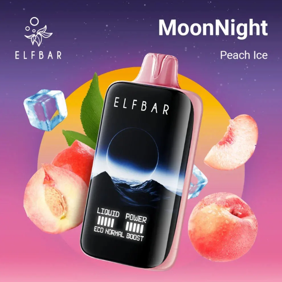 Elf Bar Moon Night 40K – Peach Ice 40000 Puffs - Buy Authentic Vape in Goa - Vape Shop Goa