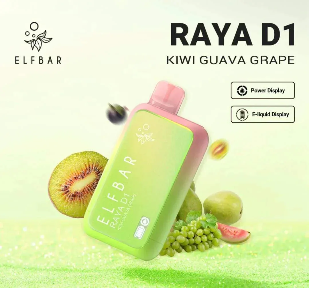 Elf Bar Raya D1 – Kiwi Guava Grape - Buy Authentic Vape in Goa - Vape Shop Goa