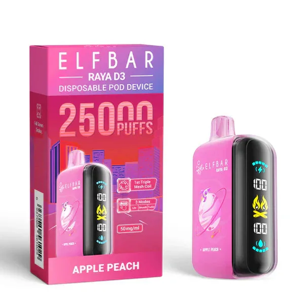 Elf Bar Raya D3 Apple Peach – 25000 - Buy Authentic Vape in Goa - Vape Shop Goa