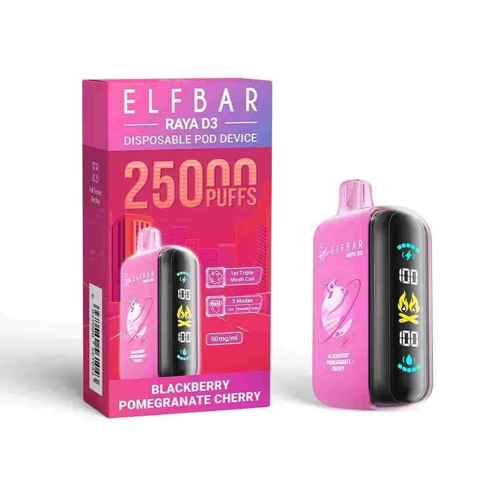 Elf Bar Raya D3 Blackberry Pomegranate Cherry – 25000 - Buy Authentic Vape in Goa - Vape Shop Goa
