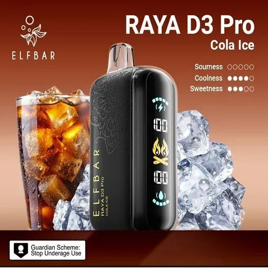 Elf Bar Raya D3 Pro 30K – Cola Ice 30000 Puffs - Buy Authentic Vape in Goa - Vape Shop Goa