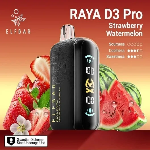 Elf Bar Raya D3 Pro – Strawberry Watermelon - Buy Authentic Vape in Goa - Vape Shop Goa