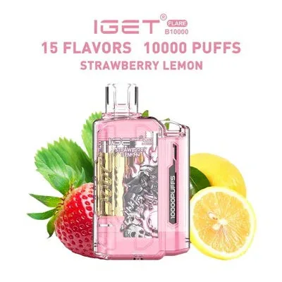 Iget Flare B10000 – Strawberry Lemon - Buy Authentic Vape in Goa - Vape Shop Goa