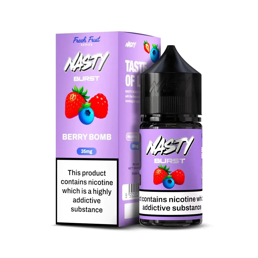 Nasty Burst Nic Salts – Berry Bomb - Buy Authentic Vape in Goa - Vape Shop Goa