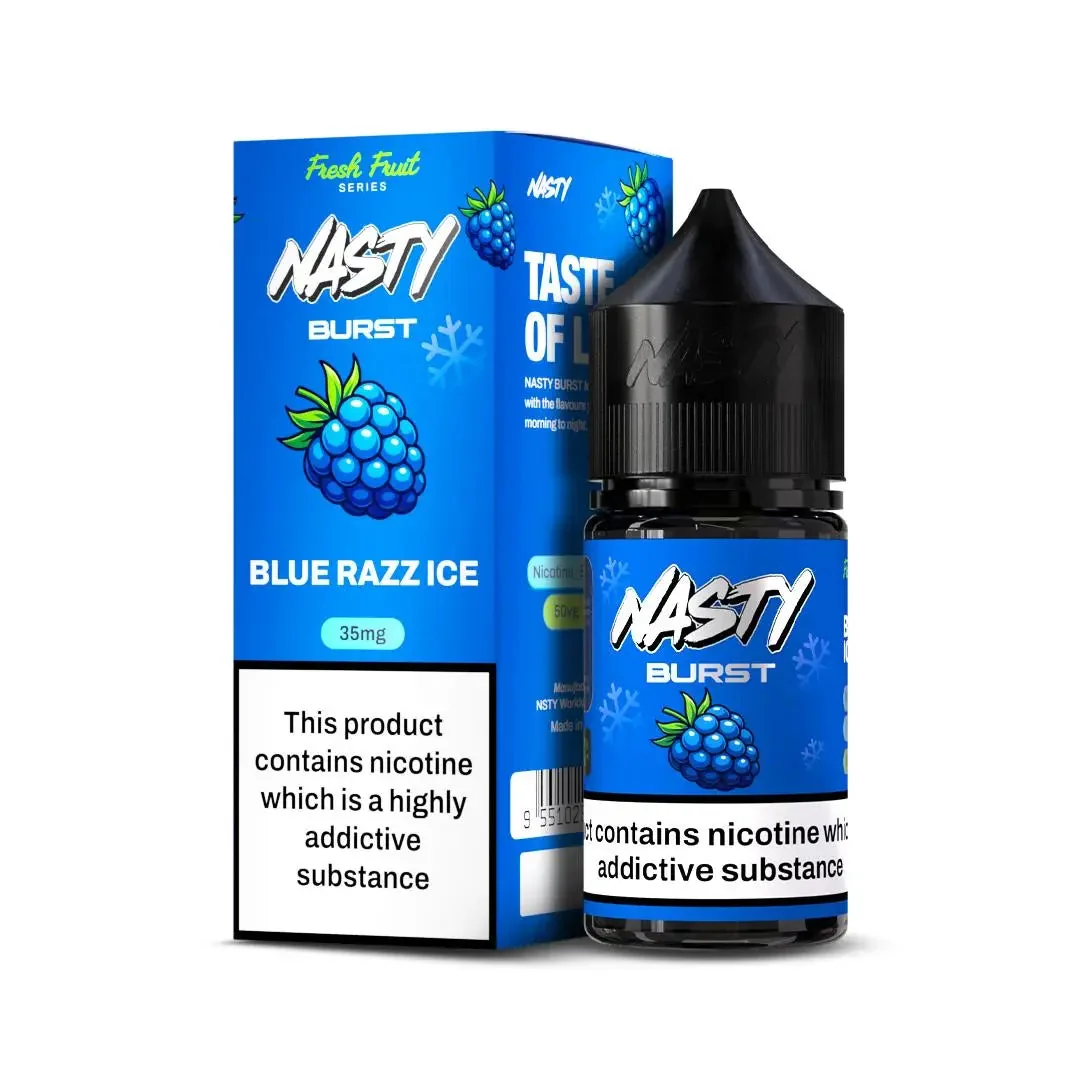 Nasty Burst Nic Salts – Blue Razz Ice - Buy Authentic Vape in Goa - Vape Shop Goa