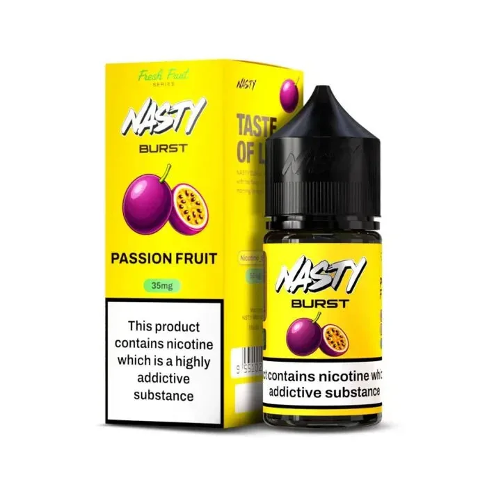 Nasty Burst Nic Salts – Passion Fruit - Buy Authentic Vape in Goa - Vape Shop Goa