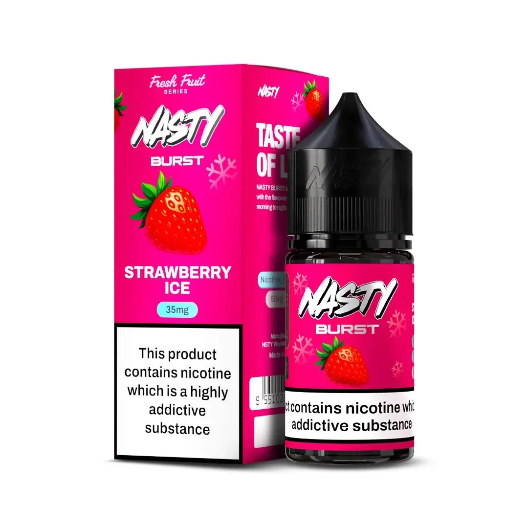 Nasty Burst Nic Salts – Strawberry Ice - Buy Authentic Vape in Goa - Vape Shop Goa