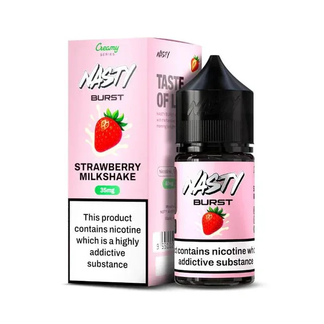Nasty Burst Nic Salts – Strawberry Milkshake - Buy Authentic Vape in Goa - Vape Shop Goa
